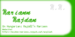 mariann majdan business card